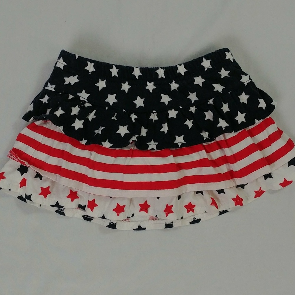 Jumping Beans American Flag Skirt Girls 9m